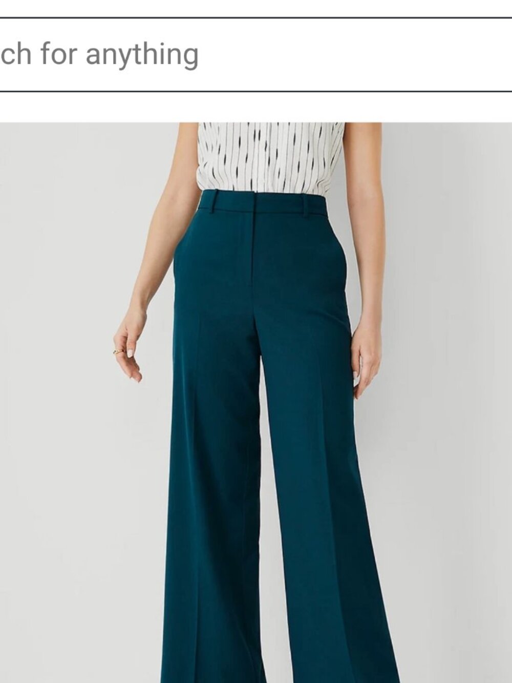 The High Waist Wide Leg Pant in Airy Wool Blend - Curvy Fit